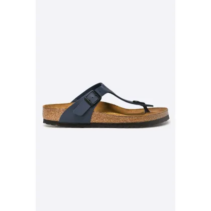 Zdjęcie Birkenstock japonki Gizeh damskie kolor granatowy na płaskim obcasie 143621