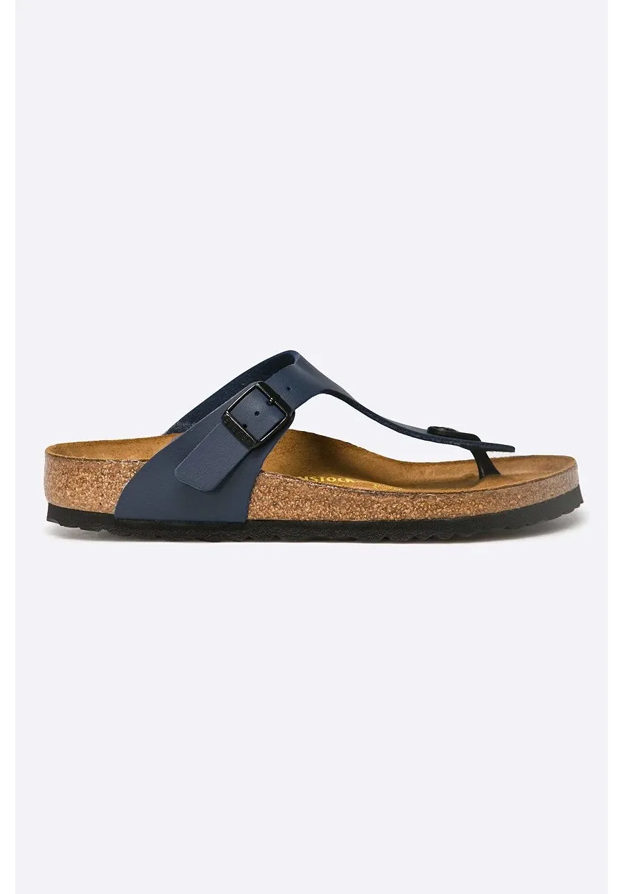 obrazek 1 Birkenstock japonki Gizeh damskie kolor granatowy na płaskim obcasie 143621