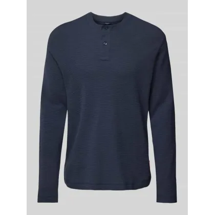 Zdjęcie Bluzka z długim rękawem i prążkowanym, okrągłym dekoltem model ‘Iram’