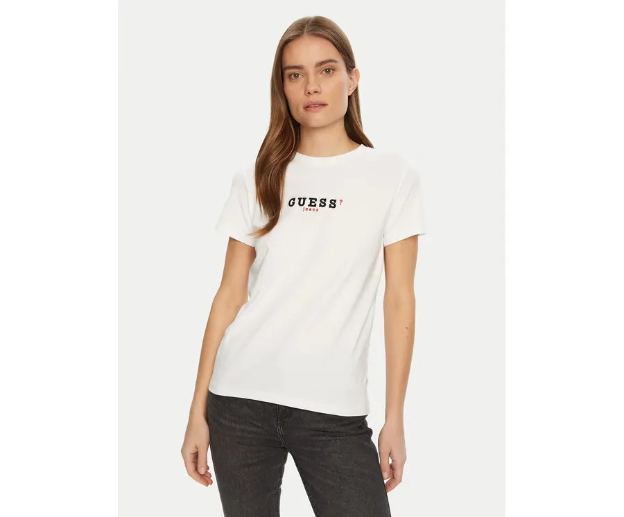 obrazek 1 Guess Jeans T-Shirt W5RI54 J1314 Biały Regular Fit