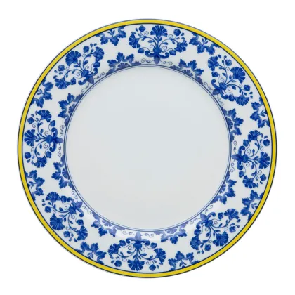 Zdjęcie Porcelanowy talerz obiadowy Castelo Branco z roślinnym motywem ozdobnym - Vista Alegre