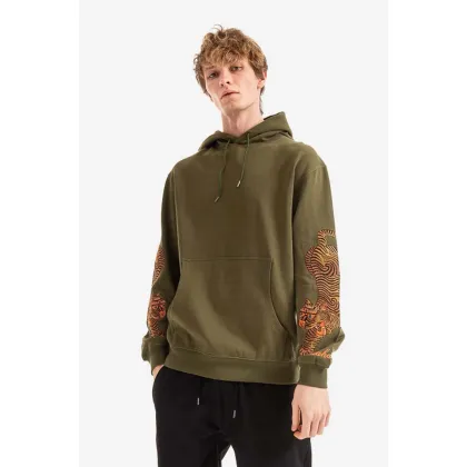 Zdjęcie Maharishi bluza bawełniana Bluza Maharishi 8031 OLIVE męska kolor zielony z kapturem z aplikacją 8031.OLIVE-OLIVE