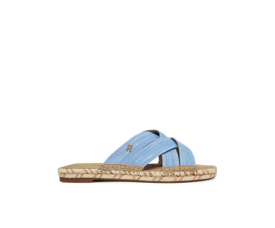 obrazek 1 Tommy Hilfiger Espadryle Chambray Espadrille Mule FW0FW08501 Niebieski