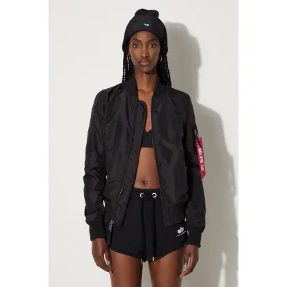 Zdjęcie Alpha Industries kurtka bomber Kurtka Alpha Industries MA-1 TT 141041 03 damski kolor czarny przejściowa 141041.03-CZARNY