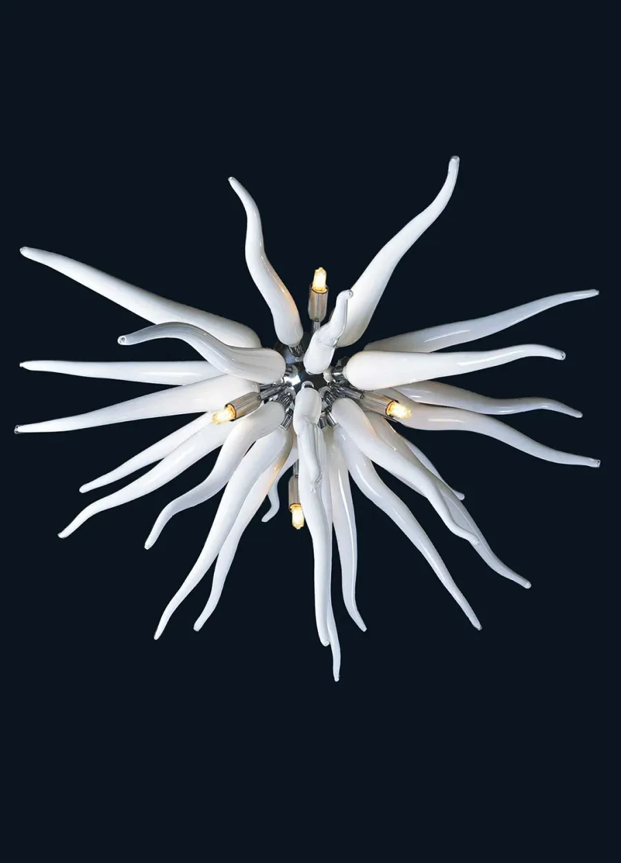 obrazek 3 Elegancka lampa sufitowa na 6 światełek ze szkła Murano
