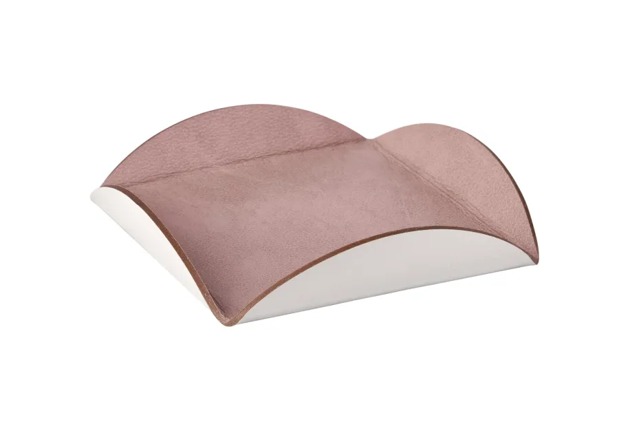 obrazek 1 Skórzana podkładka na stół 30x30xH2,5 cm w kolorze pudrowego różu