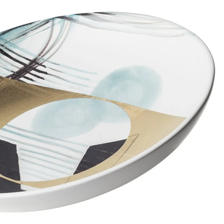 obrazek 5 Piękny talerz z ręcznie malowanej ceramiki H.9xL.40xP.40 cm