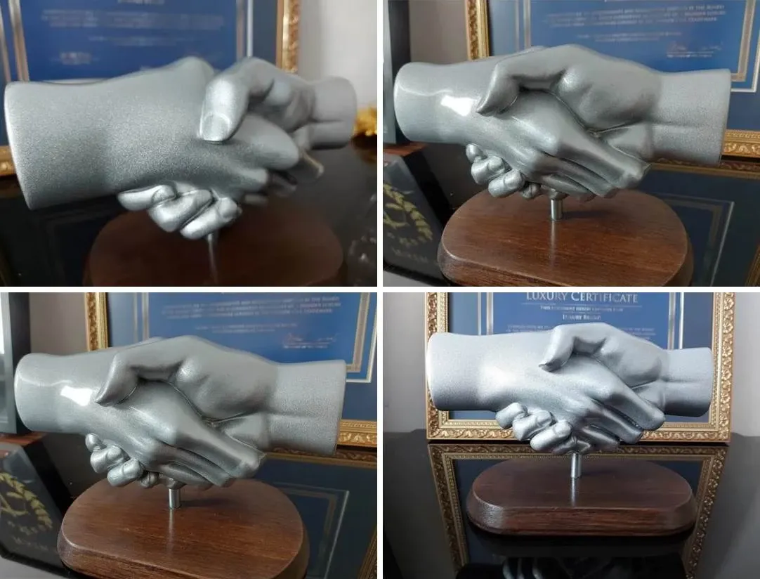 Statuetka dla partnera - uścisk dłoni