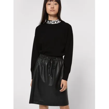 Zdjęcie Hugo Spódnica z imitacji skóry Relani-1 50443141 Czarny Slim Fit HUGO