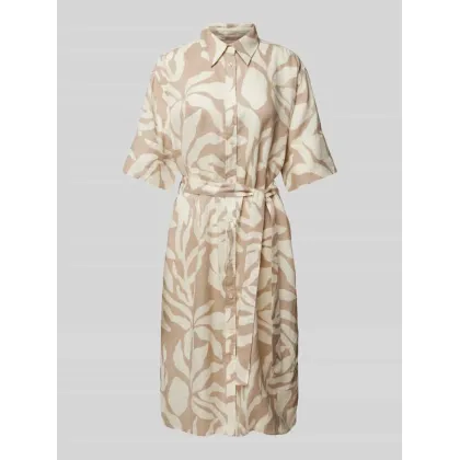 Zdjęcie Sukienka lniana ze wzorem na całej powierzchni