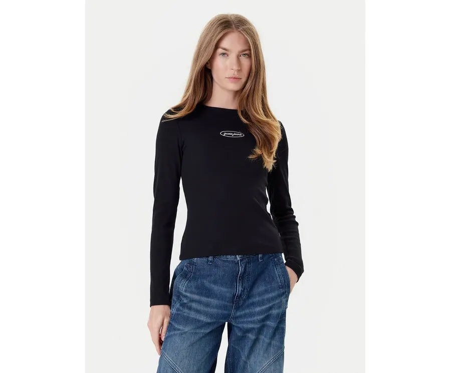 obrazek 1 Guess Jeans Bluzka W5YP38 KA0H1 Czarny Slim Fit