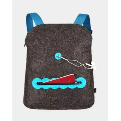 Zdjęcie Wyjątkowy plecak z zapinaną kieszonką i przepustem na słuchawki