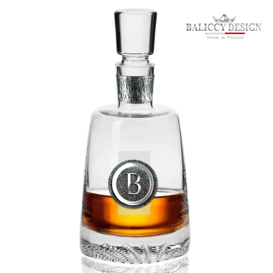 obrazek 2 Karafka i szklanki do whisky z inicjałem 