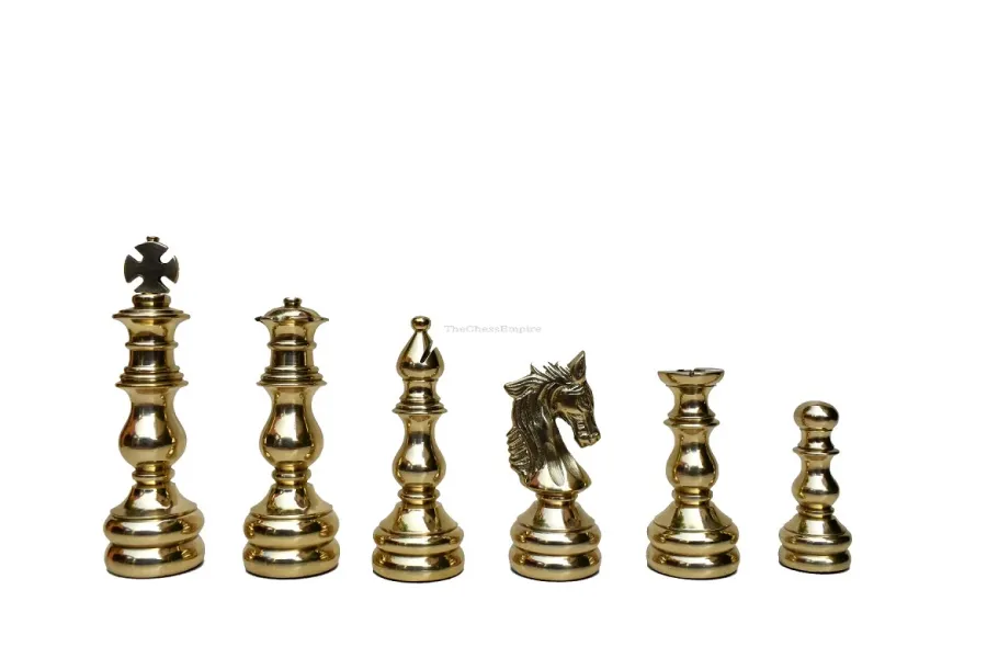 obrazek 2 Profesjonalne szachy z litego mosiądzu English Elite - The Chess Empire