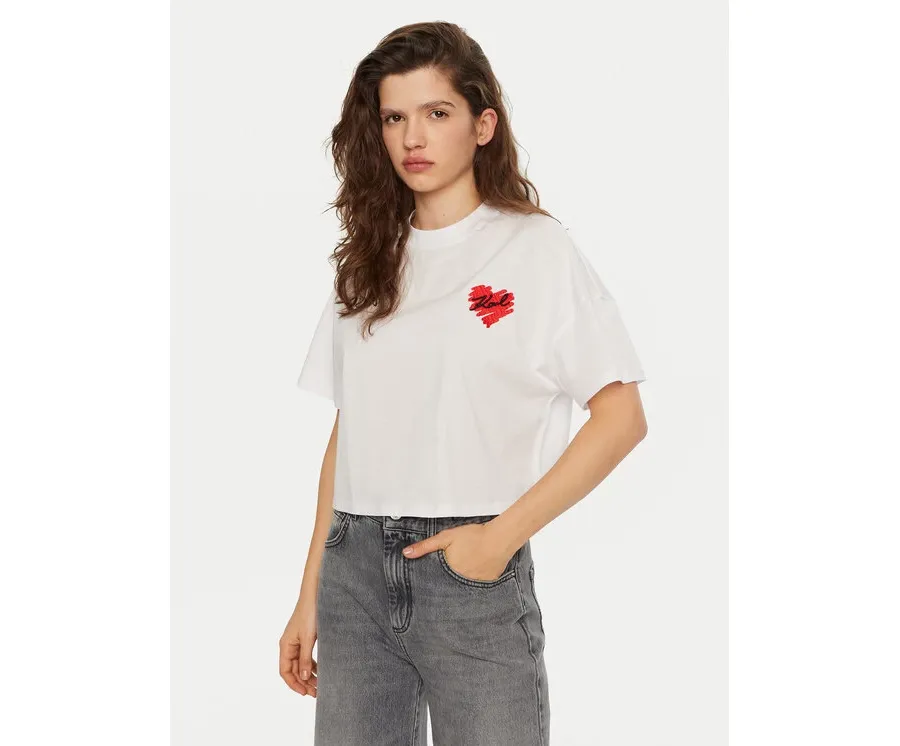 obrazek 1 KARL LAGERFELD T-Shirt A1W17074 Biały Regular Fit