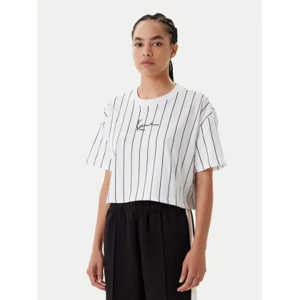 Zdjęcie Karl Kani T-Shirt Small Signature Essential Pinstripe 6137879 Biały Relaxed Fit