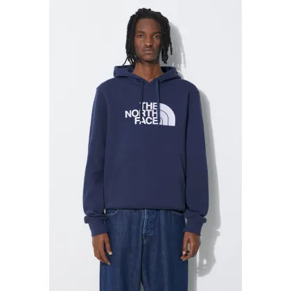 Zdjęcie The North Face bluza bawełniana M Drew Peak Pullover Hoodie męska kolor granatowy z kapturem z aplikacją NF00AHJY8K21