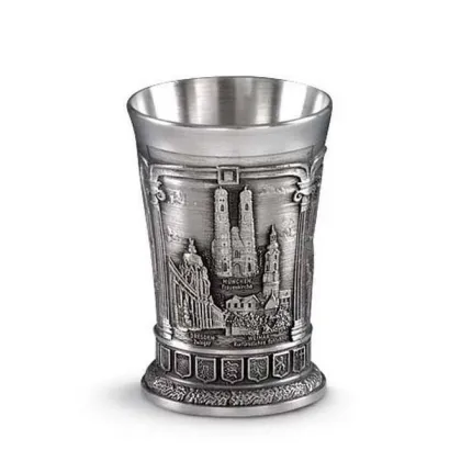 Zdjęcie Komplet 2 kieliszków do wódki z pewteru