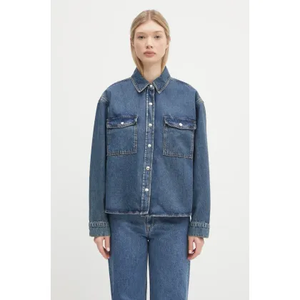 Zdjęcie Anine Bing kurtka jeansowa Paxton Shirt kolor niebieski przejściowa A.07.10673