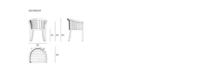 obrazek 6 Stylowy fotel do jadalni wykonany z drewna tekowego