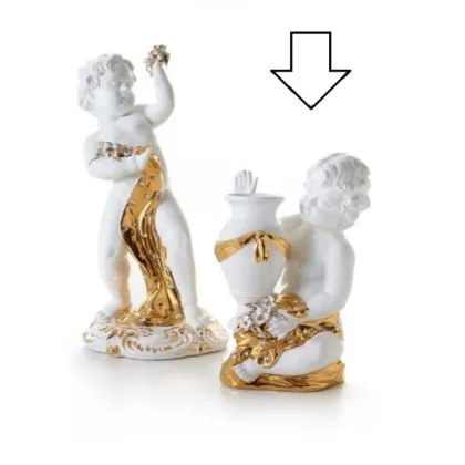 Zdjęcie Barokowa figurka amorka z amforą wykonana z ceramiki - Ceramiche ML