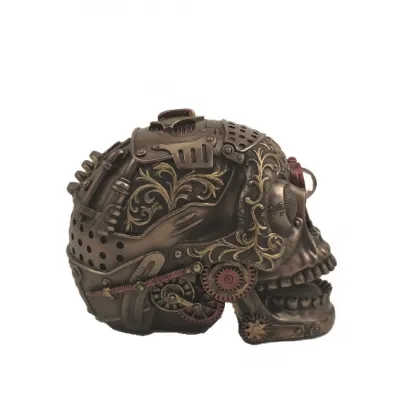 Zdjęcie Unikalna steampunkowa czaszka - statuetka na upominek