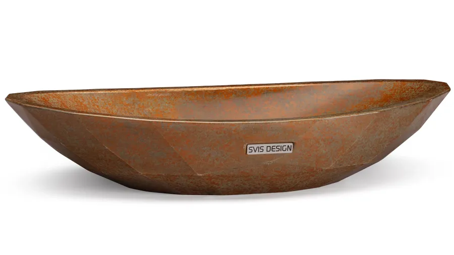 obrazek 1 Prestiżowa umywalka 60 cm DIAMOND BASIC – SMOKED METAL, zielony i miedziany, lakier półmatowy