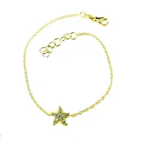Picture Elegant gold bracelet with a starfish