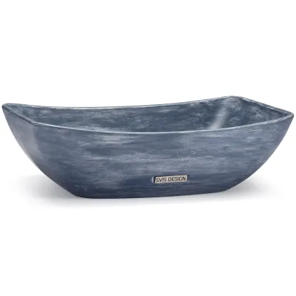 Zdjęcie Wyjątkowa umywalka 50 cm VIRGO BASIC – PATINA, niebiesko-szary, lakier matowy