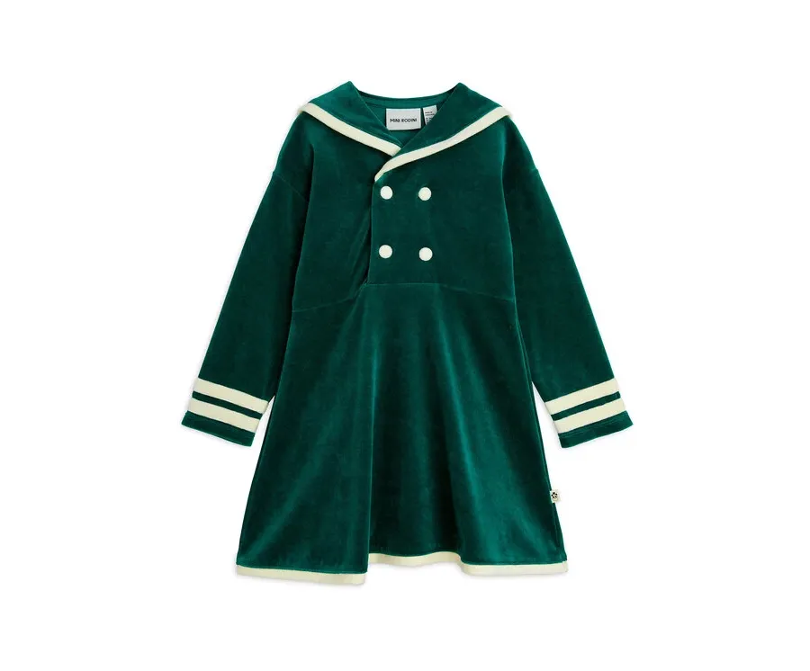 obrazek 1 MINI RODINI Sukienka codzienna Sailor 2515010975 Zielony Regular Fit