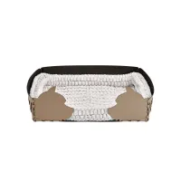 Zdjęcie Duże skórzane legowisko dla psa 60x42xH15 cm w kolorze cappuccino