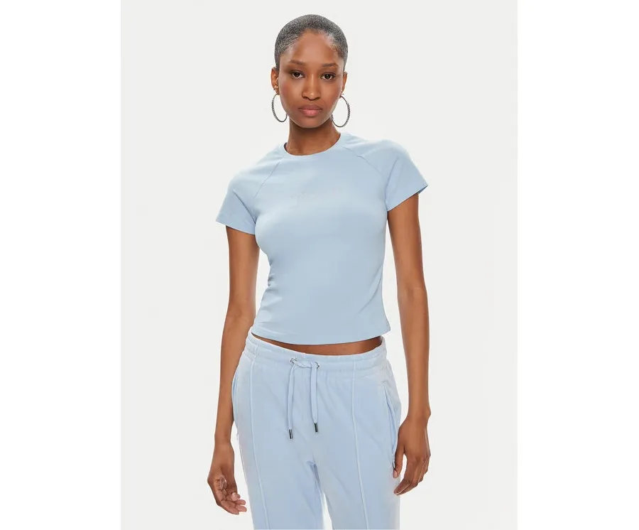 obrazek 1 Juicy Couture T-Shirt JCMCT223257 Błękitny Slim Fit