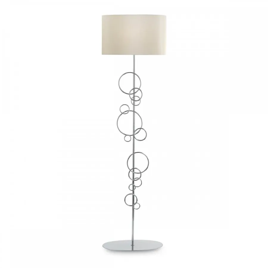 obrazek 1 Lampa podłogowa z abażurem z tkaniny H.184xL.49xP.21 cm