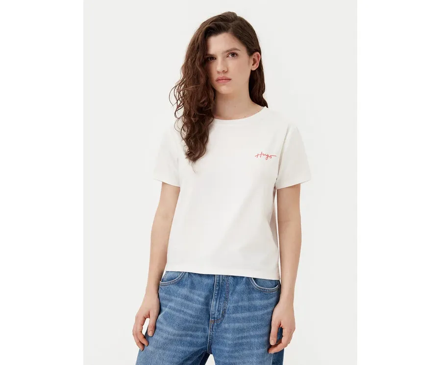 obrazek 1 HUGO T-Shirt 50534300 Beżowy Regular Fit