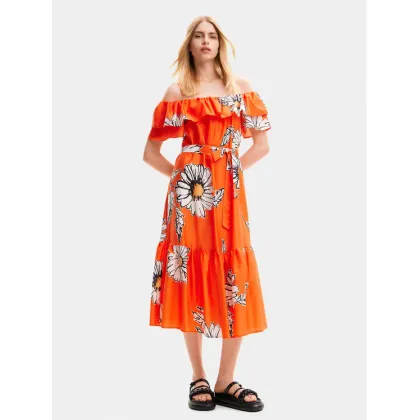 Zdjęcie Desigual Sukienka letnia Georgeo 24SWVW02 Pomarańczowy Regular Fit