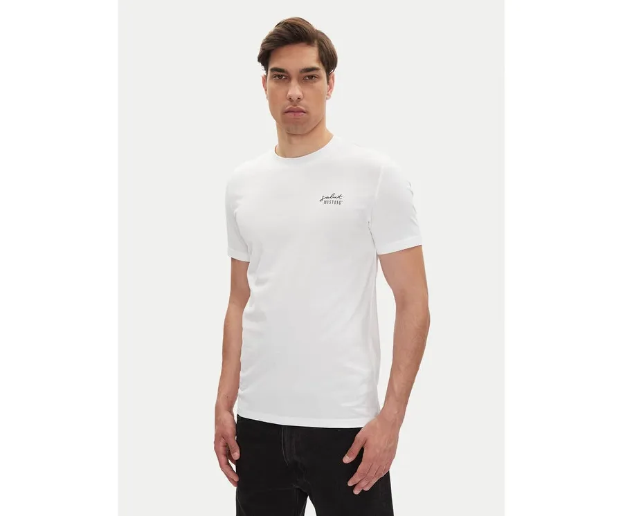 obrazek 1 Mustang T-Shirt Austin 1016280 Biały Regular Fit