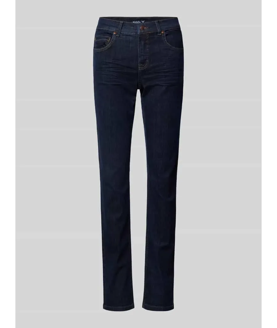 obrazek 1 Jeansy o kroju straight fit z dodatkiem streczu model ‘Cici’