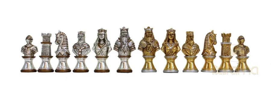 obrazek 5 Elegancki zestaw szachowy z figurami średniowiecznymi