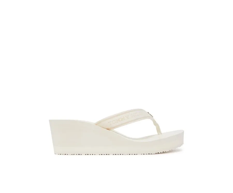 obrazek 1 Tommy Hilfiger Japonki Th Stripes Wedge Beach Sandal FW0FW08521 Biały