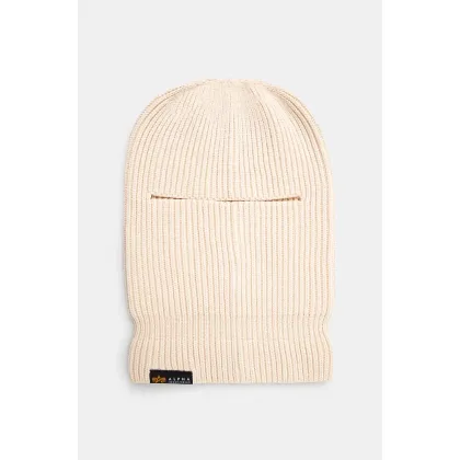 Zdjęcie Alpha Industries kominiarka Label Balaclava kolor beżowy 138901