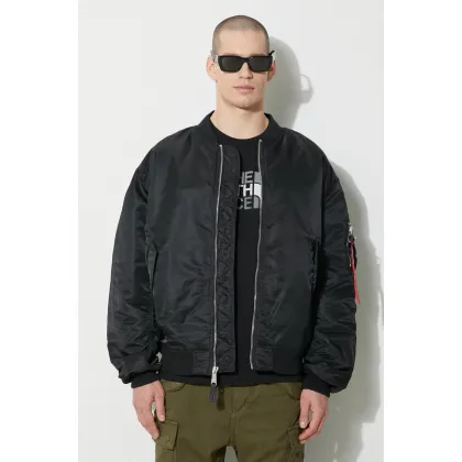 Zdjęcie Alpha Industries kurtka bomber MA-1 CS męski kolor czarny przejściowa oversize 136136