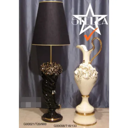 Picture Luxurious ceramic gold amphora with Swarovski crystals