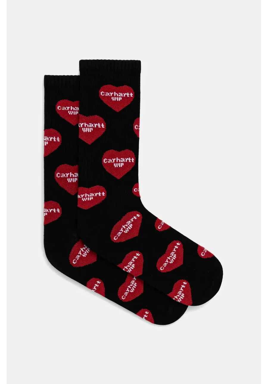 obrazek 1 Carhartt WIP skarpetki Heart Logo Socks męskie kolor czarny I034483