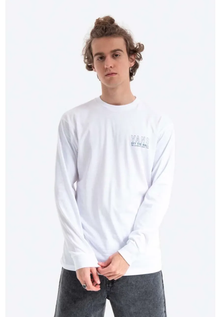 obrazek 1 Vans longsleeve bawełniany Moonstone Beach kolor biały z nadrukiem VN0A54DFWHT-BIALY