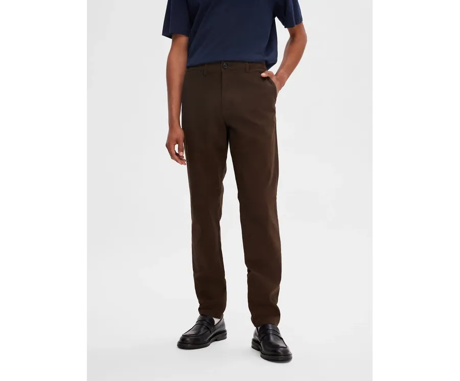 obrazek 1 Selected Homme Chinosy 16087663 Brązowy Slim Fit