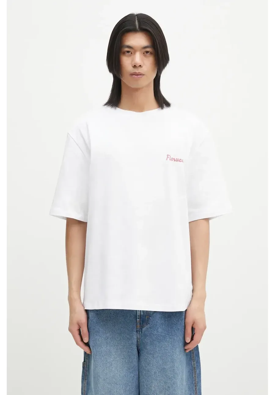 obrazek 1 Fiorucci t-shirt bawełniany Candy Logo Relaxed Fit T-Shirt męski kolor biały z nadrukiem U02SPTSH101CJ01WH09