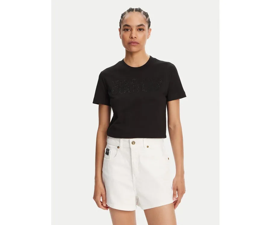 obrazek 1 Versace Jeans Couture T-Shirt 78HAHS04 Czarny Regular Fit