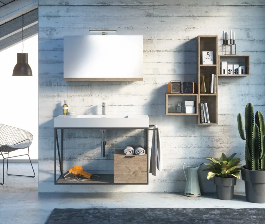 obrazek 1 Stylowy zestaw mebli do małych łazienek - Proteo Arredo Bagno
