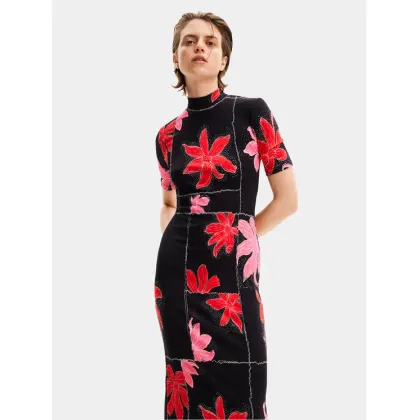 Zdjęcie Desigual Sukienka letnia Quebec 24SWVK40 Czarny Regular Fit