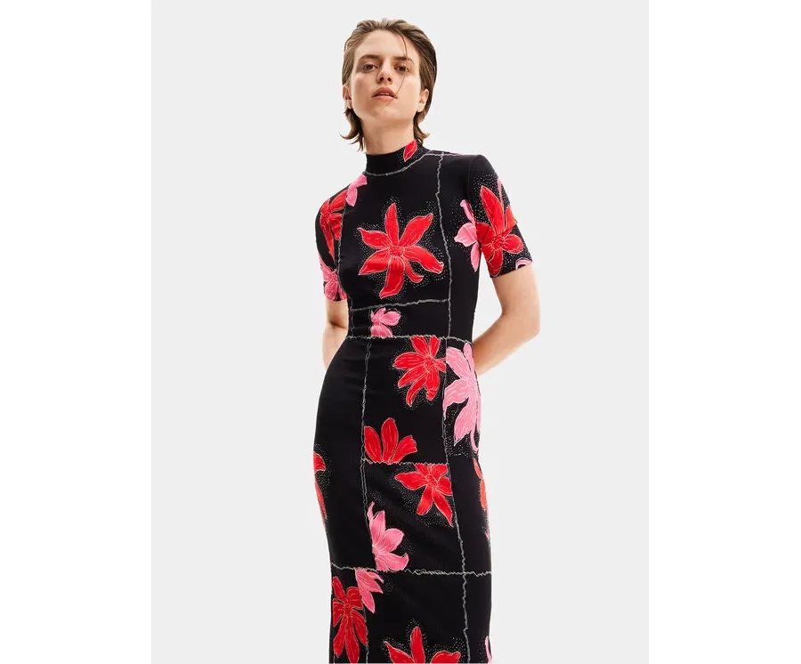 obrazek 1 Desigual Sukienka letnia Quebec 24SWVK40 Czarny Regular Fit